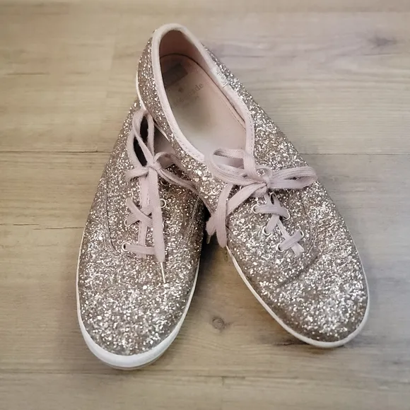 Keds x Kate Spade Champion Glitter Rose Gold