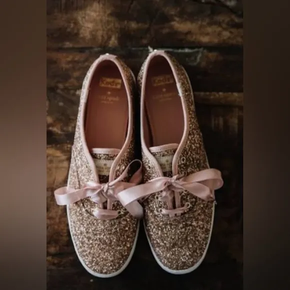 Keds x Kate Spade Champion Glitter Rose Gold