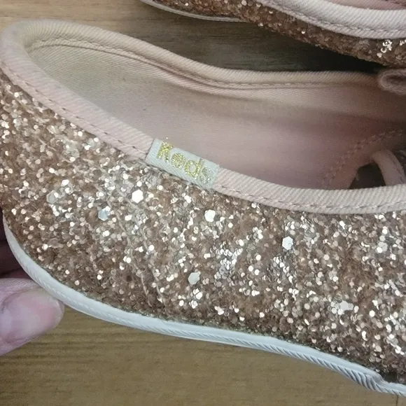 Keds x Kate Spade Champion Glitter Rose Gold