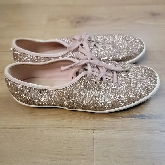 Keds x Kate Spade Champion Glitter Rose Gold