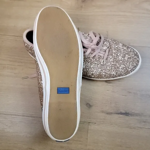 Keds x Kate Spade Champion Glitter Rose Gold