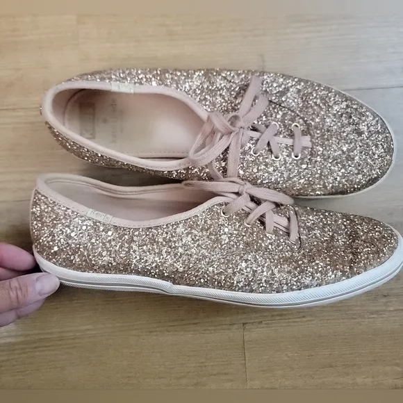 Keds x Kate Spade Champion Glitter Rose Gold