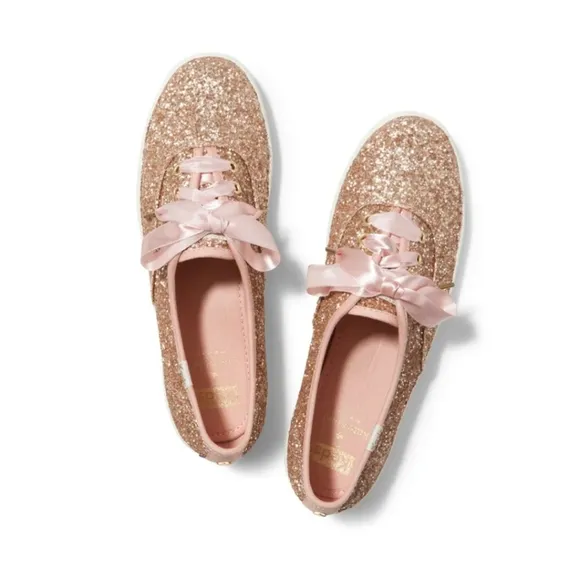 Keds x Kate Spade Champion Glitter Rose Gold