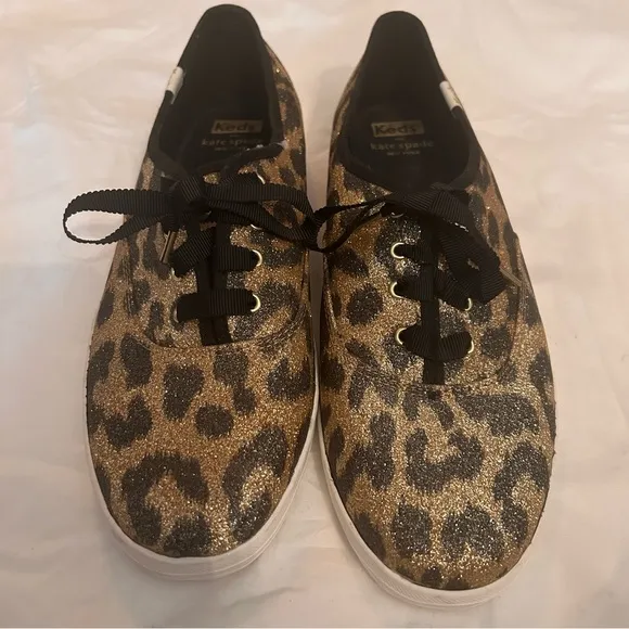Keds x Kate Spade Leopard Print Glitter Sneakers