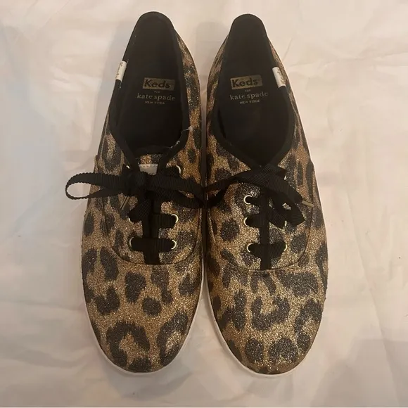Keds x Kate Spade Leopard Print Glitter Sneakers