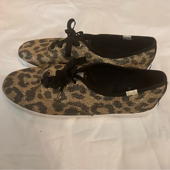 Keds x Kate Spade Leopard Print Glitter Sneakers
