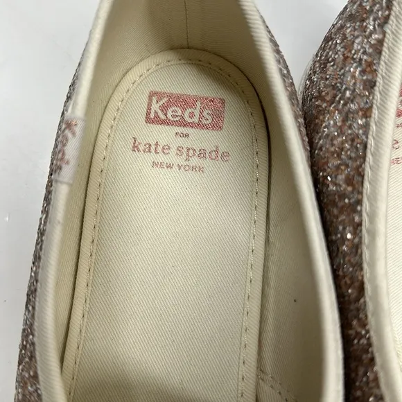 Keds x Kate Spade new york Sneakers Lace Up Shoes Rose Glitter New Women's 11