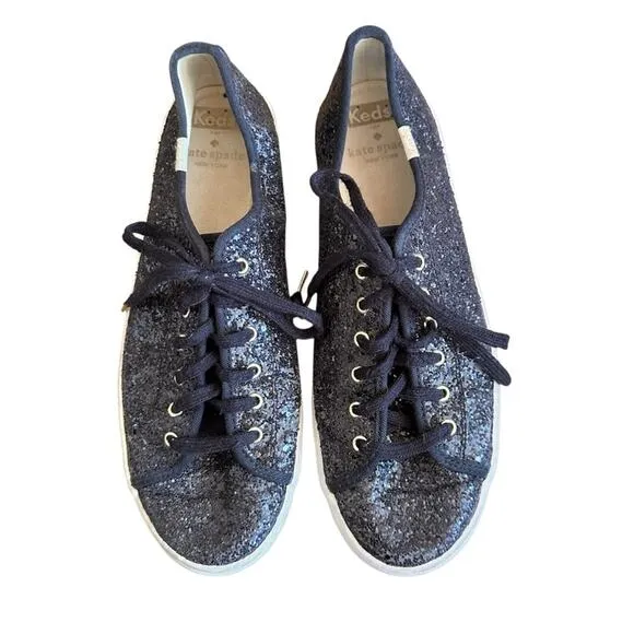 Keds x Kate Spade Sparkle Tennis Shoes - Size 8 - Glitter &amp; Glam