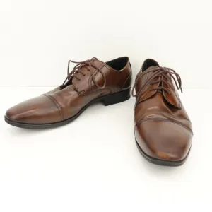 Kenneth Cole Reaction In A Min-ute Brown Leather Oxfords Dress Shoes Men's 9.5 M
