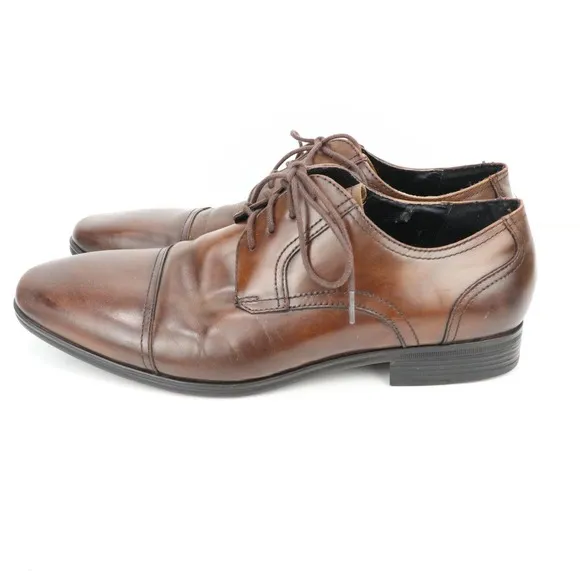Kenneth Cole Reaction In A Min-ute Brown Leather Oxfords Dress Shoes Men's 9.5 M