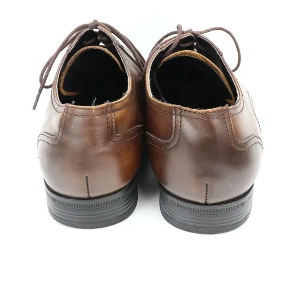 Kenneth Cole Reaction In A Min-ute Brown Leather Oxfords Dress Shoes Men's 9.5 M