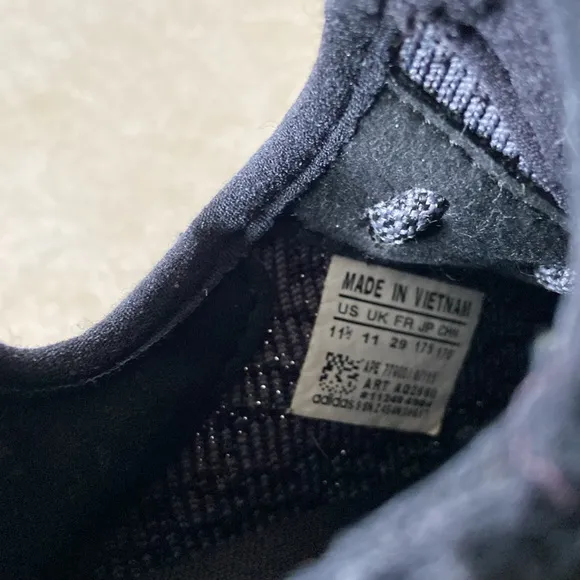 Kids adidas Yeezy black shoes