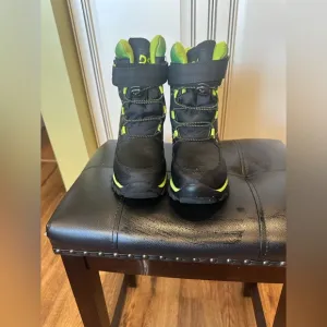 Kids Black and Green Shoes