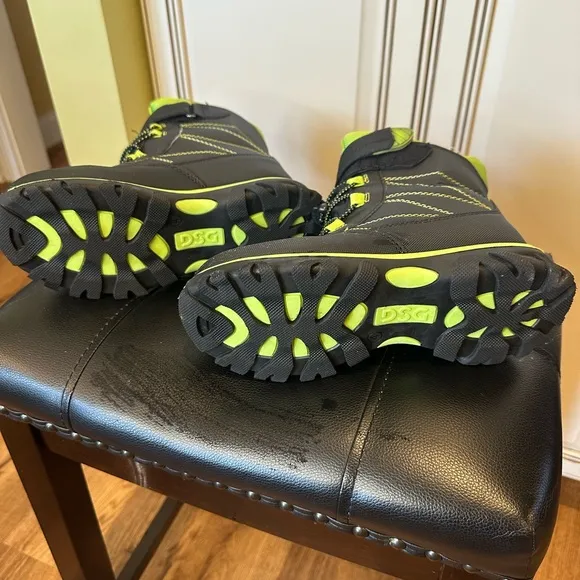Kids Black and Green Shoes