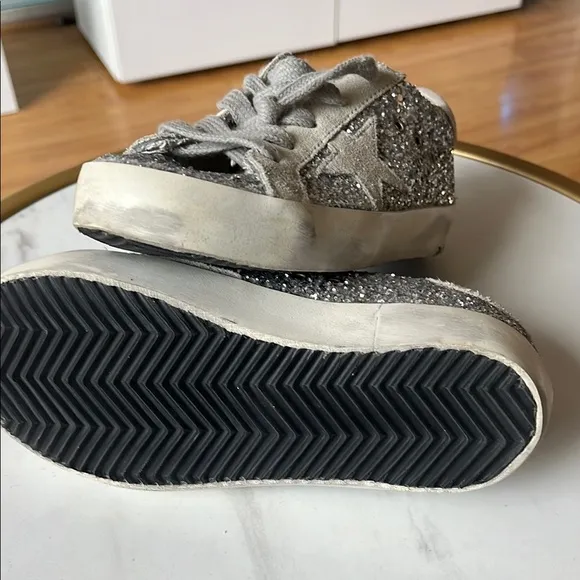 Kids Glitter Sneakers - Silver