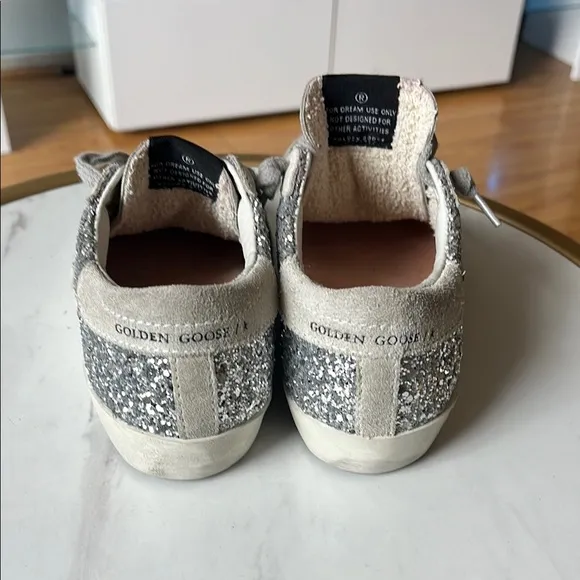 Kids Glitter Sneakers - Silver