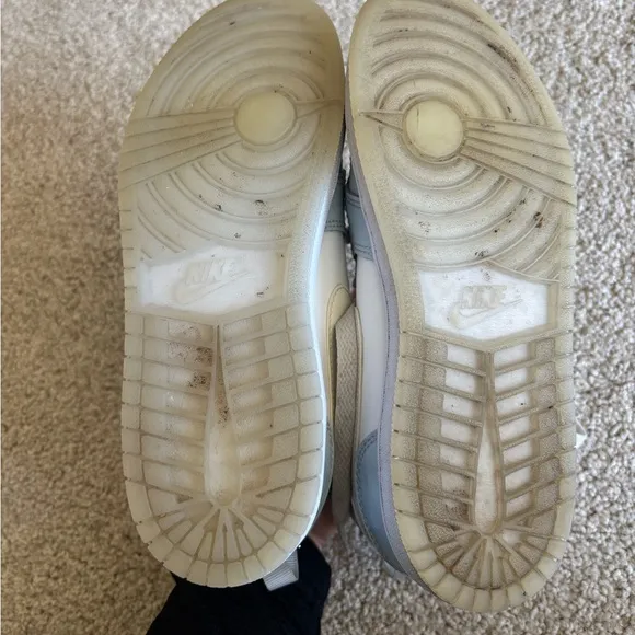 Kids Nike Air Jordan Glitter Swoosh/Light Blue Tint shoes size youth 3 (big kid)
