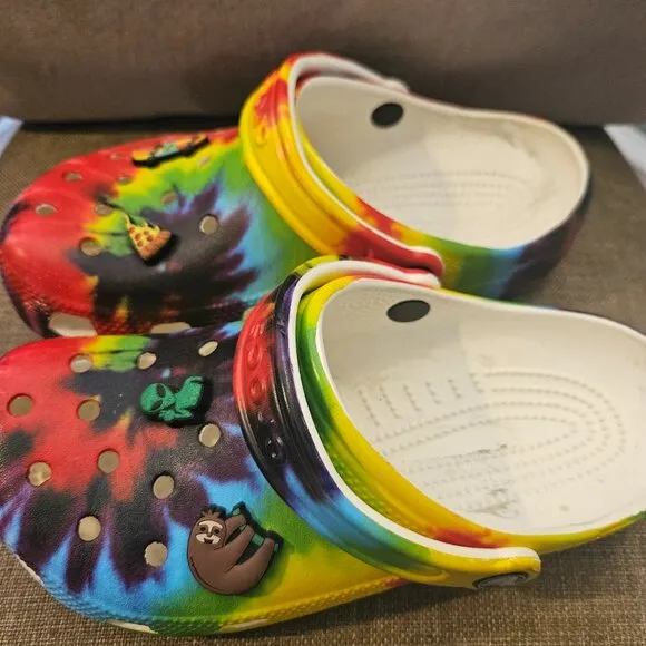 Kid's Tie-dye Rainbow Crocs