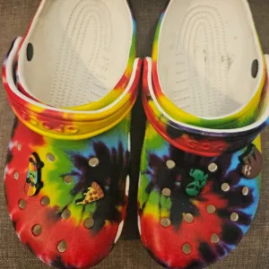 Kid's Tie-dye Rainbow Crocs
