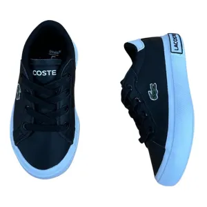 Lacoste Kids Powercourt Logo Shoes Black Size 5 New