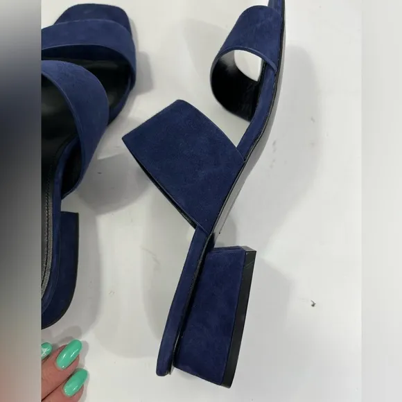 Lafayette 148 New York Women's Dark Blue Sandals, NWOT