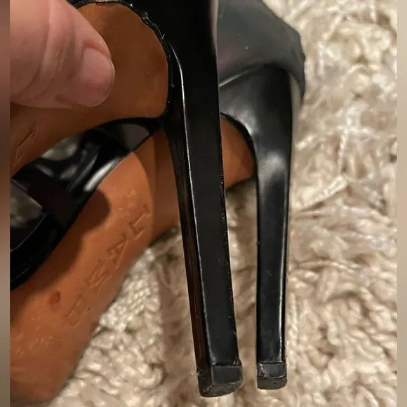 L.A.M.B. Gwen Stefani Oakley iridescent gladiator strappy stiletto heels 6.5