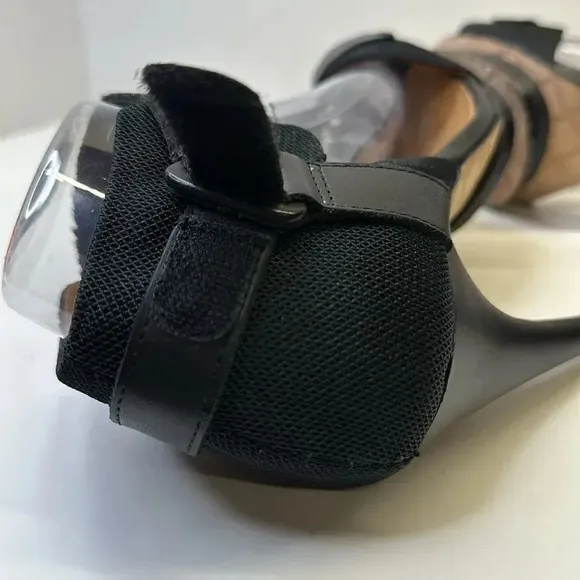LAMB by Gwen Stefani Stiletto Platform High Heels Black Leather Shoes Size 8.5