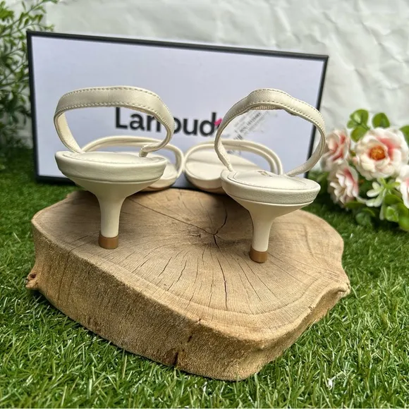 Larroudé  women Mini Annie Sandal In Ivory LeatherSize 8  -Ivory Leather$315