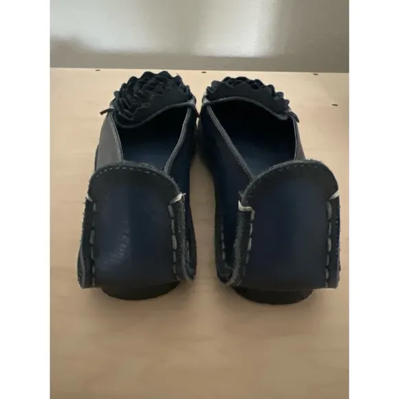 L’ARTISTE SPRING STEP DEZI FLATS BLUE LEATHER SLIP ON MOC SHOES 40/9
