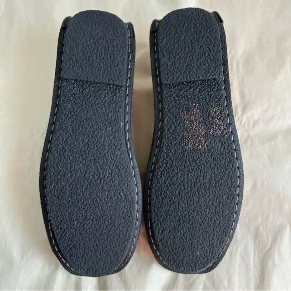 L’Artiste Spring Step Dezi Shoes 9.5 Black Leather Flats Slip On Flower New