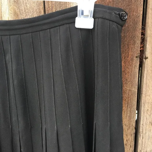 Lauren Ralph Lauren Vintage 90’s Pleated Midi Skirt Black 12