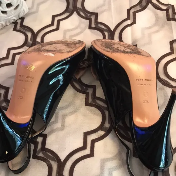 L’AUTRE CHOSE Black‎ leather upper pumps Italy 38.5