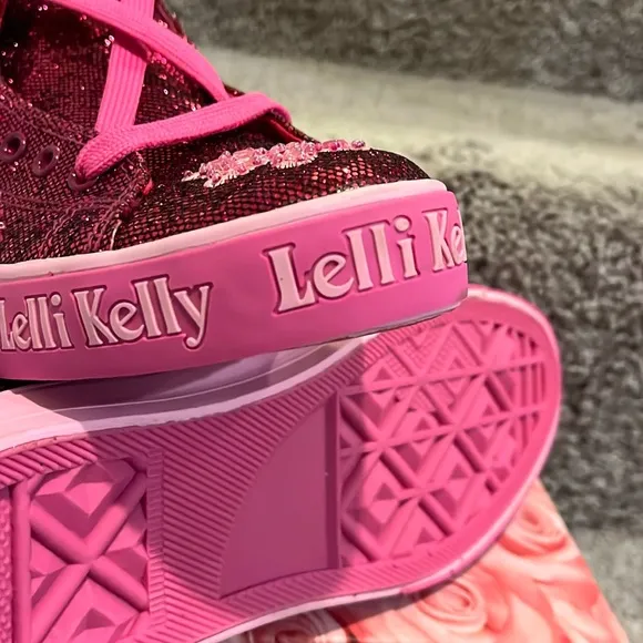 Lelli Kelly Jasmine Shoes Sneakers Sequins black Glitter Youth Girls Size 5
