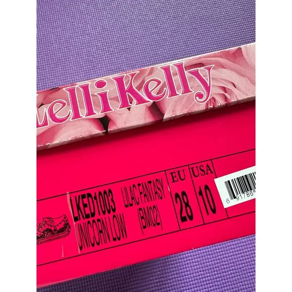 Lelli Kelly Kids Sparkly Shoes Girl Sneakers Unicorn Glitter Shoe Sz US 10 New