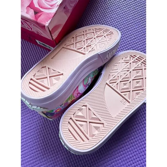 Lelli Kelly Kids Sparkly Shoes Girl Sneakers Unicorn Glitter Shoe Sz US 9 New