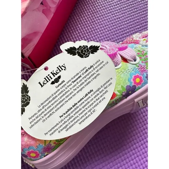 Lelli Kelly Kids Sparkly Shoes Girl Sneakers Unicorn Glitter Shoe Sz US 9 New