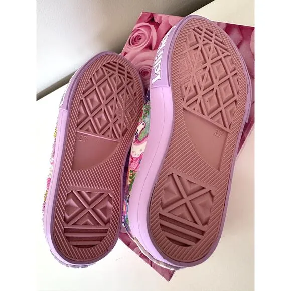Lelli Kelly Kids Sparkly Shoes Girl Sneakers Unicorn Glitter Shoe Sz US 9.5 New