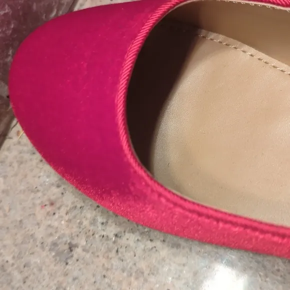 LIKE NEW J. Crew Red Velvet Mary Jane Shoes 3