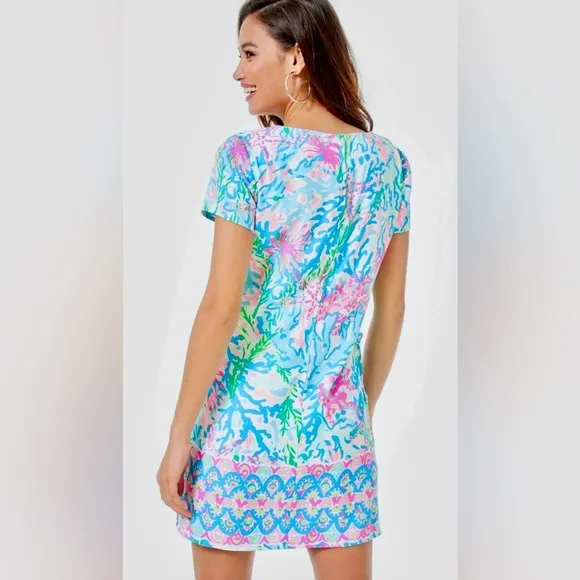 Lilly Pulitzer NWT Blanca Stretch Romper Coral Bay $188 Size 00,0