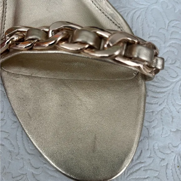 Lily Pulitzer Marcia Elegant Gold Strappy Sandals, Size 9.5