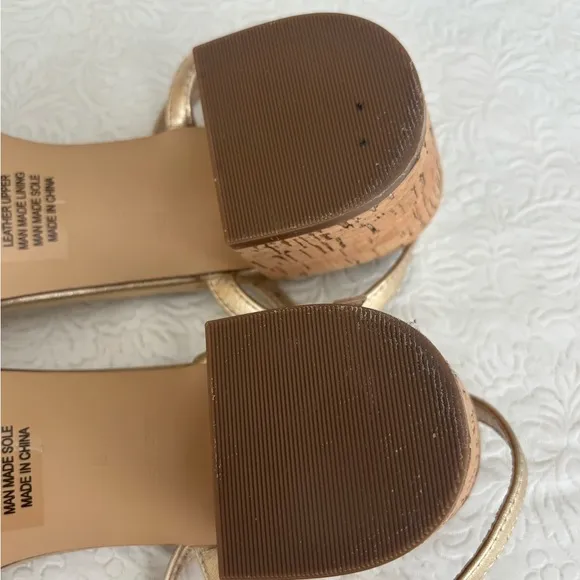 Lily Pulitzer Marcia Elegant Gold Strappy Sandals, Size 9.5