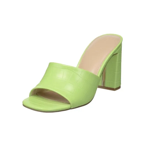 Lime Green Slip-on Sandals The Drop Women's Pattie High Block Heeled Mule Amazon