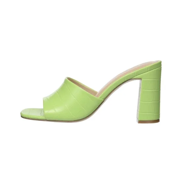 Lime Green Slip-on Sandals The Drop Women's Pattie High Block Heeled Mule Amazon