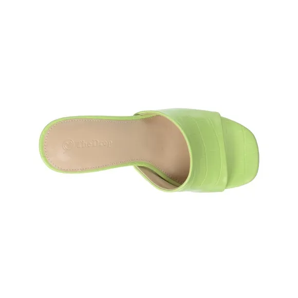 Lime Green Slip-on Sandals The Drop Women's Pattie High Block Heeled Mule Amazon