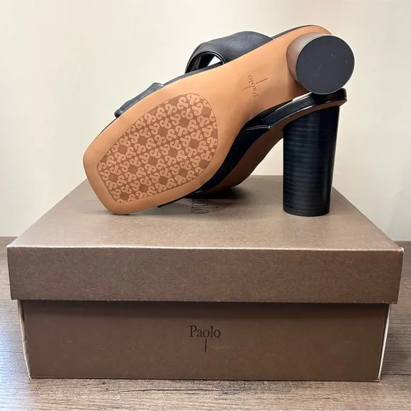 Linea Paolo Imani Black Heeled Sandals