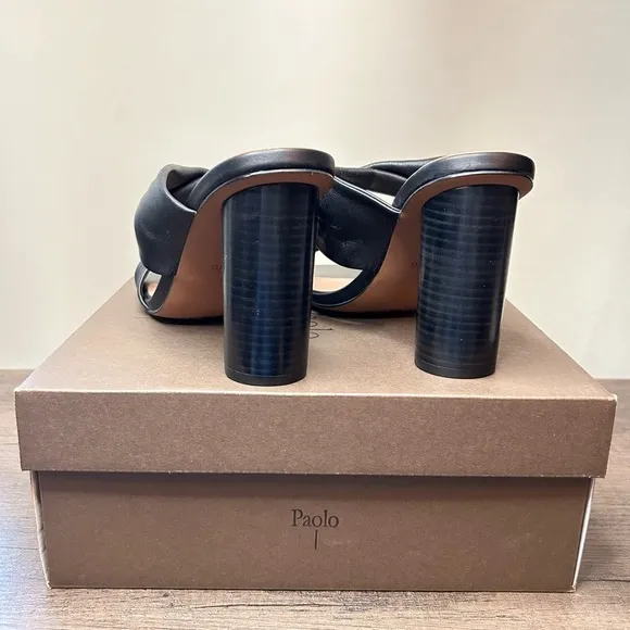 Linea Paolo Imani Black Heeled Sandals