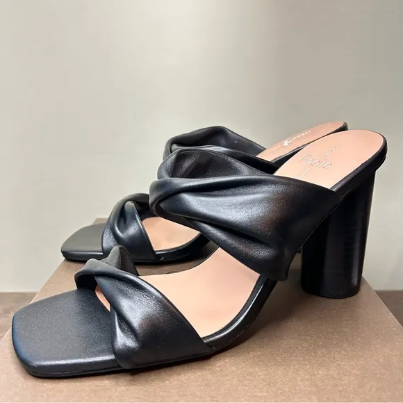 Linea Paolo Imani Black Heeled Sandals