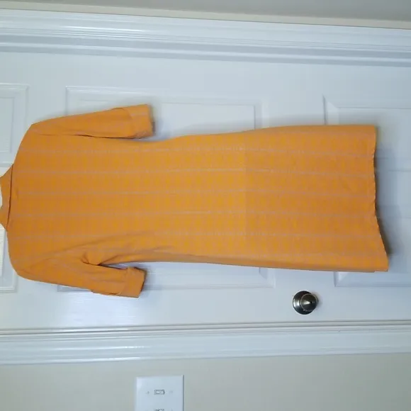 Lissa Mar Womens Short Sleeve Orange Taupe Dress Size 6