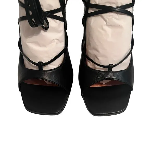 Lita By Ciara Solid Strappy Heel Sandal Black EU 42 US 11.5 12 NEW $398