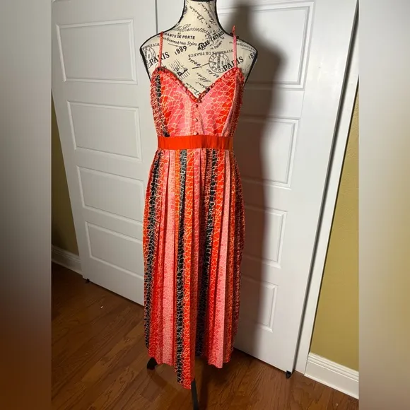 Little Mistress Printed Midaxi Lisa Red Elephant Dress